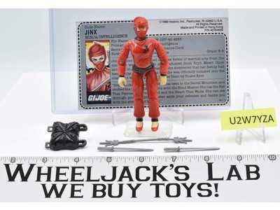 Jinx MAIL AWAY RED BACK V1 100% Complete 1987 GI Joe ARAH Vintage Hasbro