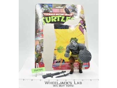 Rocksteady W/Cardback 100% Complete TMNT 1988 Playmates Vintage Action Figure