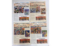 Lot of 4 New Texas Daily News Poster/Newspaper Bravestarr Mattel 1986 Vintage