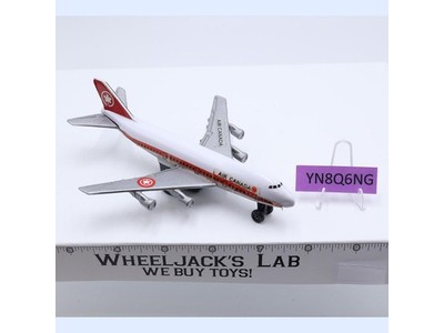 747 Jumbo Jet Air Canada Mini Power Pull Back and Release Clover Toys 6" Vintage
