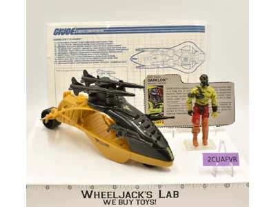 Darklon's Evader W/Darklon GI Joe 1989 Hasbro Action Figure Vehicle