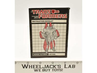 Jetfire Instructions Manual Booklet 1985 Hasbro G1 Transformers Vintage Figure