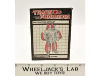 Jetfire Instructions Manual Booklet 1985 Hasbro G1 Transformers Vintage Figure