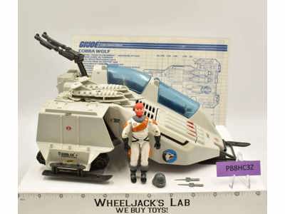 Cobra Wolf With Ice Viper Complete G.I. Joe 1987 Hasbro Vehicle Action Figure