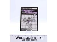 Divebomb Action Figure Instruction Manual Booklet 1986 Hasbro G1 Transformers