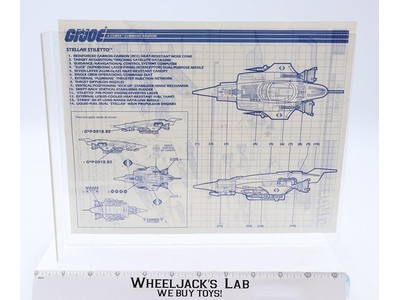 Stellar Stiletto 1988 ORIGINAL Instructions / Blueprints G.I. Joe Hasbro Vehicle