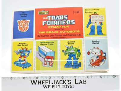 Transformers Stamp Fun Featuring the Brave Autobots 1984 G1 Transformers