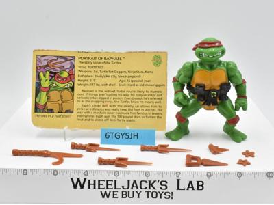Raphael HARD HEAD 100% Complete Teenage Mutant Ninja Turtle 1988 Playmates