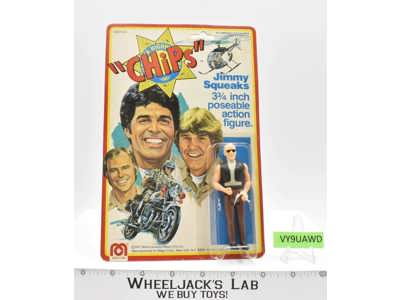 Jimmy Squeaks Chips 1977 Mego Vintage 3.75" Action Figure NEW MOSC SEALED