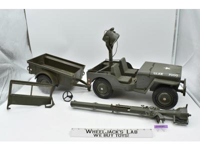 Combat Jeep 7000 W/ Trailer GI Joe 1965 Vintage Vehicle Action Figure