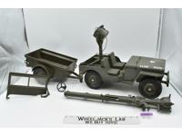 Combat Jeep 7000 W/ Trailer GI Joe 1965 Vintage Vehicle Action Figure