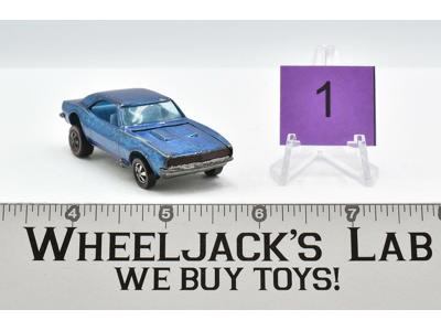 Custom Camaro #1 Blue 1968 Redline Hot Wheels Mattel Vintage RL
