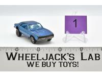 Custom Camaro #1 Blue 1968 Redline Hot Wheels Mattel Vintage RL