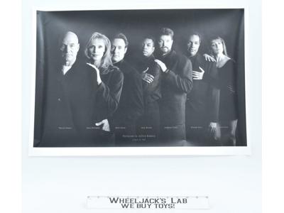 Main Cast Black & White Poster Star Trek Next Generation 1994 NEW MINT