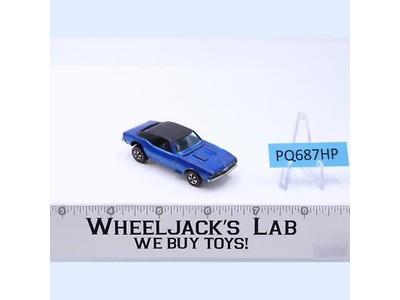 Custom Camaro Blue Black Painted Roof 1968 Hot Wheels Mattel Vintage RL HK