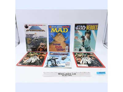 Lot of 6 Star Wars Magazines 1990s Time Insider MAD Gaming Monthly