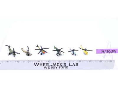 Lot of 6 Helicopters 1988-89 Vintage Galoob Micro Machines
