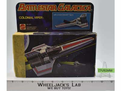 Colonial Viper Ship FIRING 100% Complete W Box Battlestar Galactica 1978 Mattel