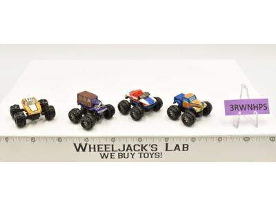 Lot of 4 Monster Truck Vehicles 1988-89 Vintage Galoob Micro Machines