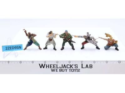 Lot of 5 Pirates Miniature Figurines 1970-80's Unknown Brand