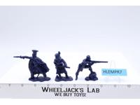 Lot of 3 Blue Toy Soldiers 1970-80's Unknown Brand 2.5"