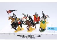Lot of 7 Knights on Horses Miniature Figurines 1970-80's Britain's LTD 3"