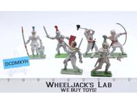 Lot of 6 Medieval Knights W/ Weapons 1970-80's Crescent Toy Company 2"