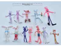 Lot of 12 Bendable/Posable Rabbits Bend Ems Bendies Figures