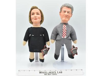 Hillary & Bill Clinton Star Sacks 1988 Collectible 11" Beanie Dolls