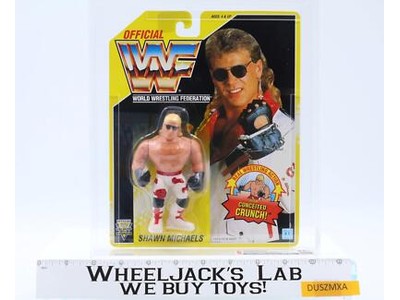 Shawn Michaels CAS GRADED 85+ 85/90/90 WWF Series 7 1993 Hasbro Figure SEALED