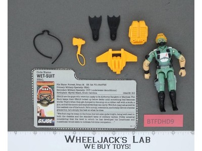 Wet-Suit V1 100% Complete G.I. Joe 1986 Hasbro Vintage Action Figure
