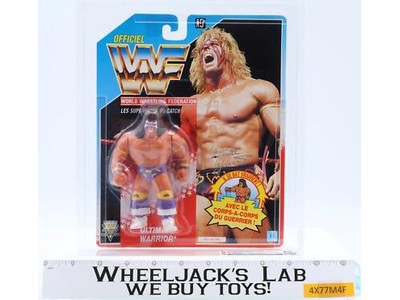 Ultimate Warrior CAS GRADED 85 80/90/85 Canada WWF Series 3 1992 Hasbro SEALED