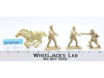 Lot of 4 Cowboys and Indians Miniature Figurines 2000's Conte Collectibles 3"