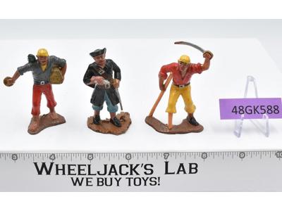 Lot of Pirates Miniature Figurines 1970-80's Unknown Brand