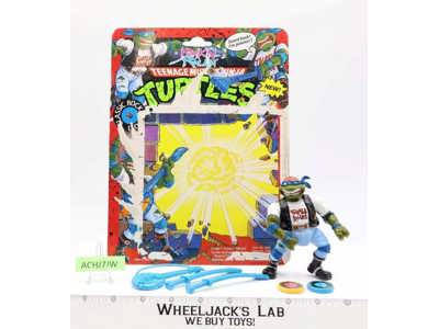 Classic Rocker Leo w/Cardback 100% Complete TMNT 1991 Playmates Figure