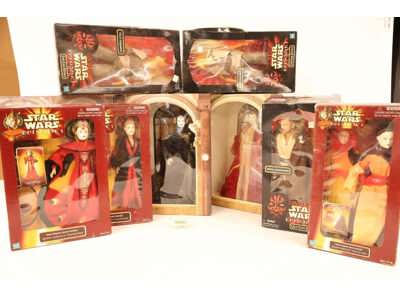 Lot of 8 Star Wars Episode 1 The Phantom Menace 12" Action Figures 1998 Hasbro