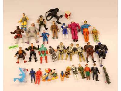 Lot of Miscellaneous Action Figures Wrestlers Ghostbusters Power Rangers Aliens