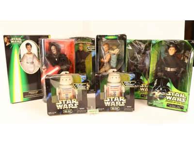 Lot of 8 Star Wars Power of the Jedi 12" Action Figures 1998 Hasbro SEALED