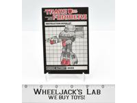 Skids Instructions Manual Booklet 1985 Hasbro G1 Transformers Vintage Figure