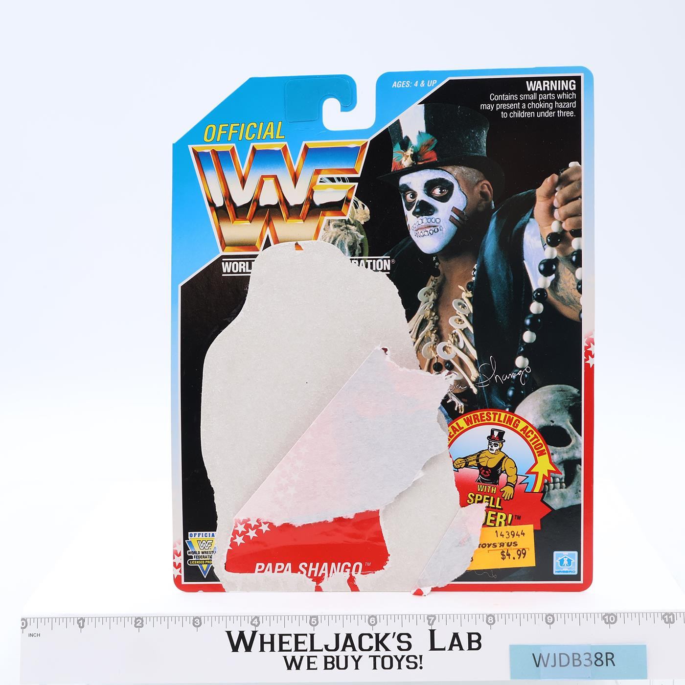 Papa Shango W/CARDBACK 100% Complete 1992 WWF Wrestling Hasbro Vintage