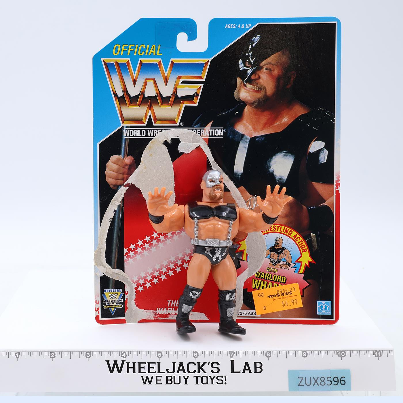 The Warlord W/CARDBACK 1992 Series 5 WWF 100% Complete Vintage Wrestling Hasbro