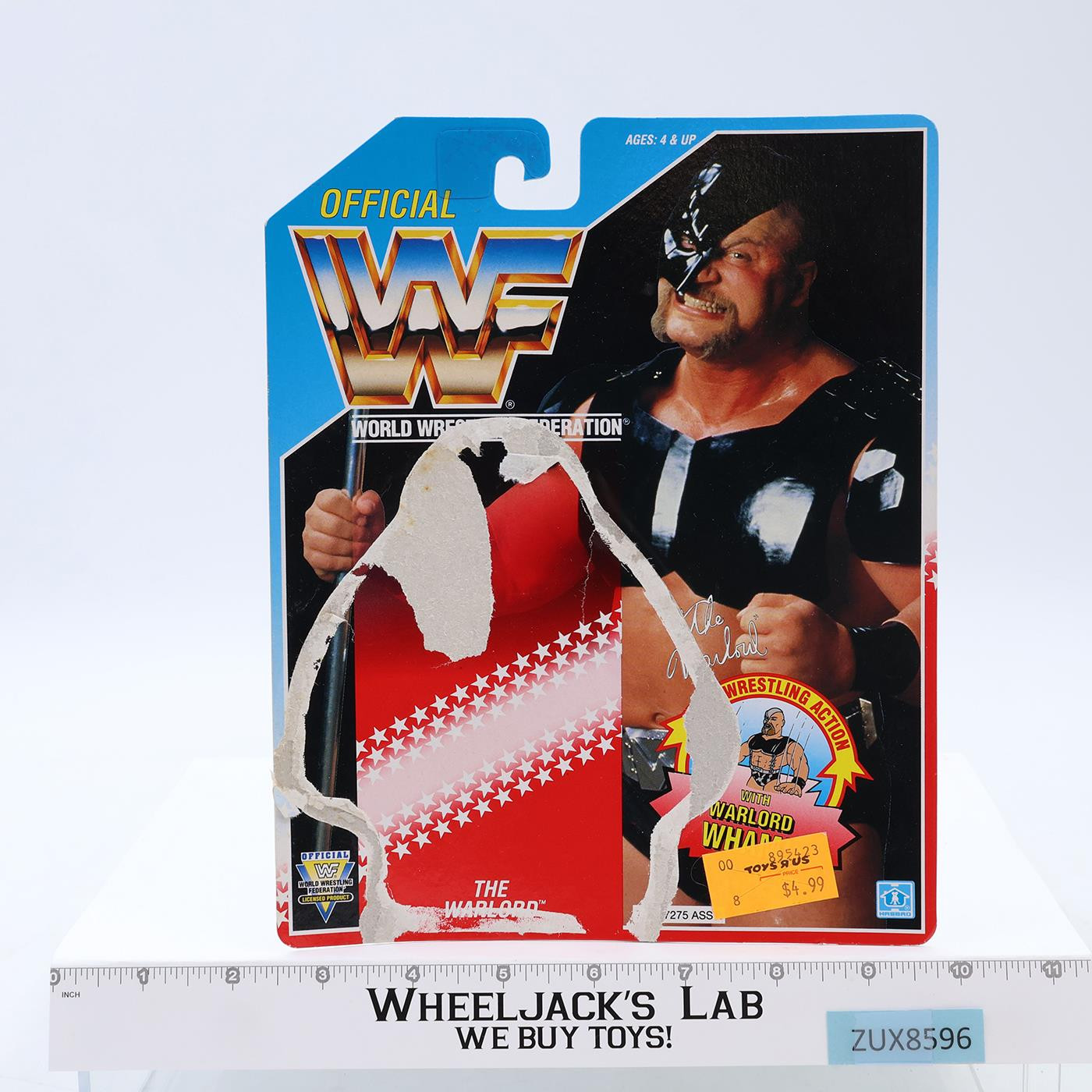 The Warlord W/CARDBACK 1992 Series 5 WWF 100% Complete Vintage Wrestling Hasbro