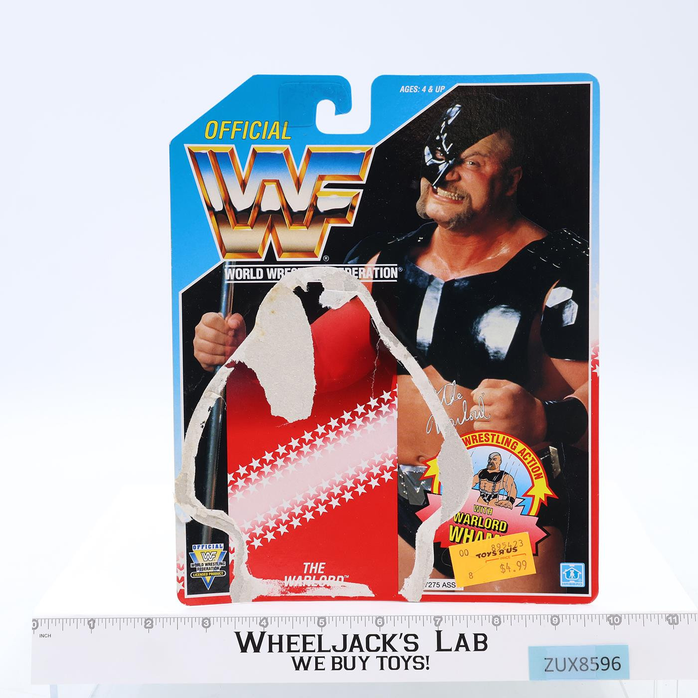 The Warlord W/CARDBACK 1992 Series 5 WWF 100% Complete Vintage Wrestling Hasbro