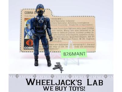 Cobra Officer V1 Straight Arm RED CARD BACK 100% Complete G.I. Joe 1982 Hasbro