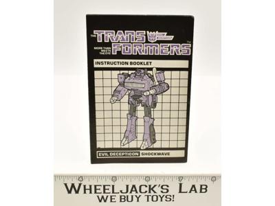 Shockwave Instruction Manual Booklet 1985 Hasbro G1 Transformers Action Figure