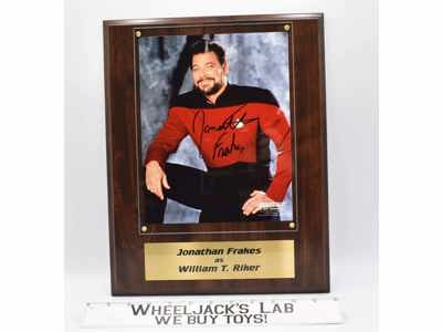 Commander William Riker Star Trek Jonathan Frakes AUTOGRAPHED Plaque