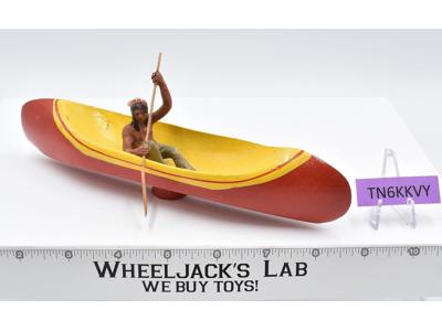 Canoe With Native American Indian 1970's Elastolin Germany