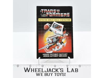 Ratchet Instruction Manual Booklet CANADIAN 1984 Hasbro G1 Transformers Vintage