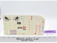 Killer W.H.A.L.E. NEW UNUSED Decal Sticker Sheet G.I. Joe 1984 Hasbro Vintage