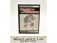 Wreck-Gar Action Figure Instructions Manual Booklet 1986 Vintage G1 Transformers